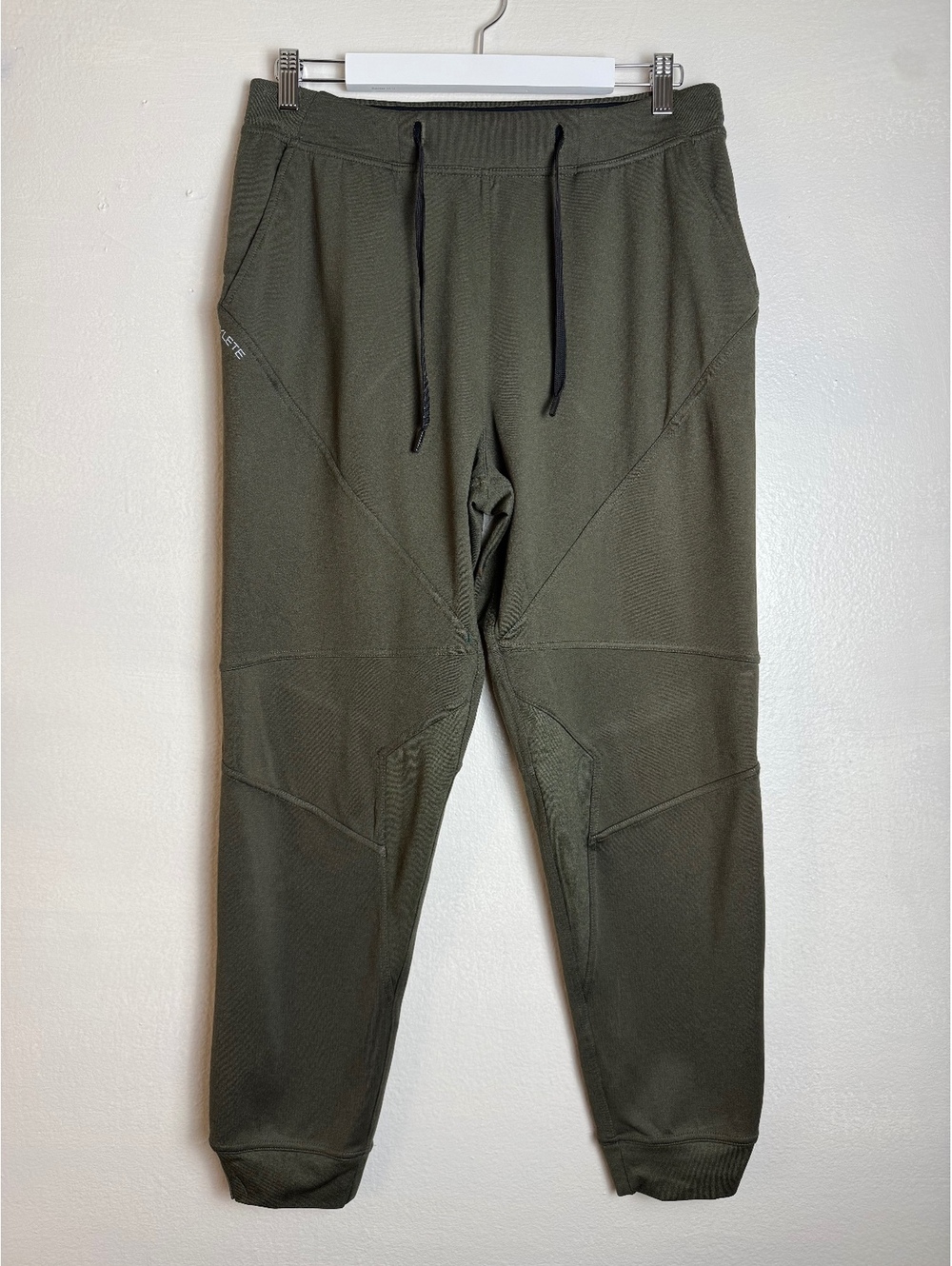Hylete Men's Olive Green Jogger Sweatpants with Drawstring Waist
